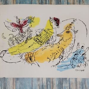 Marc Chagall 1887-1985 L'accordeoniste Vibrant Art